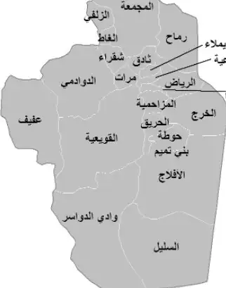 الرمز البريدي لجميع احياء وادي الدواسر