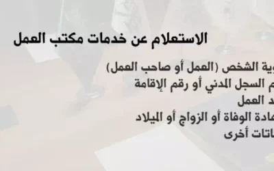الاستعلام عن خدمات مكتب العمل في السعودية