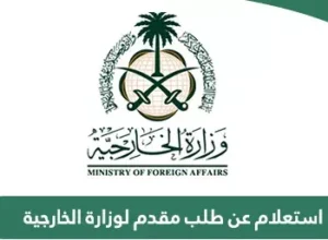 الاستعلام عن طلب مقدم لوزارة الخارجية